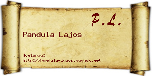 Pandula Lajos névjegykártya